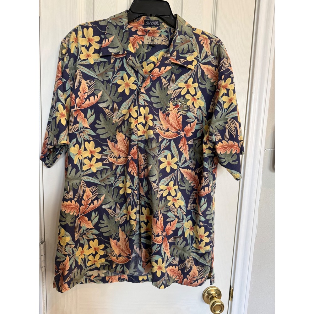 Cutter & Buck 101st US Open Southern Hills Tropical Floral Button Up Shirt M